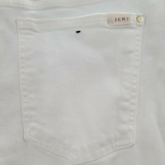 Jen 7 by 7 for All Mankind Slim Straight Jeans Mid Rise Button & Zip Fly SZ 12 - Picture 8 of 11